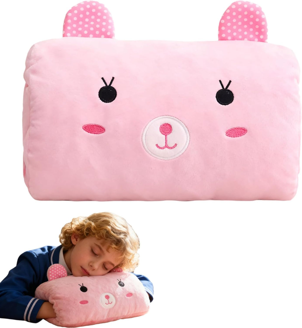 Winter Kids Cartoon Hand Pillow Hand Warmer，Arm Support for Napping，Soft Cotton Travel Essentials for Children