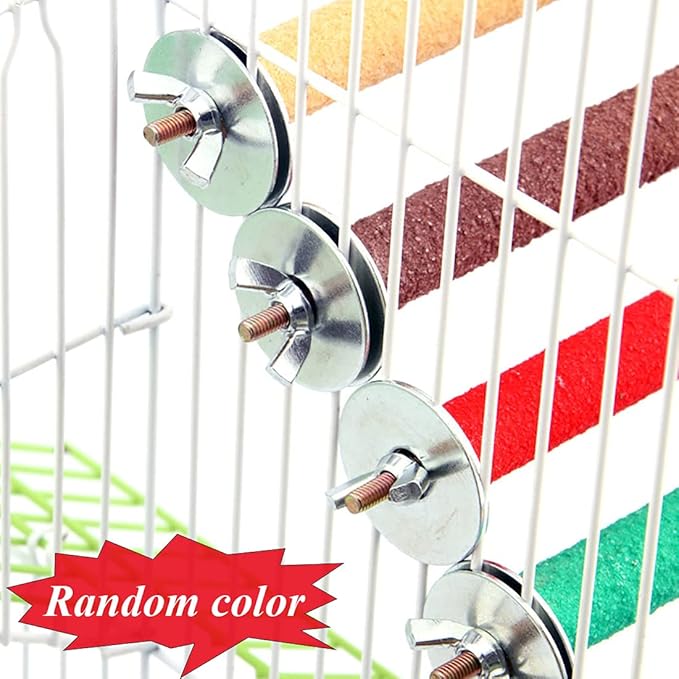 Hamiledyi Parrot Perch Stand Toy, Bird Cage Perch Toy,Natural Paw Grinding Stick for Small Parrots, Parakeets, Cockatiels, Lovebirds Chewing Stick(S)