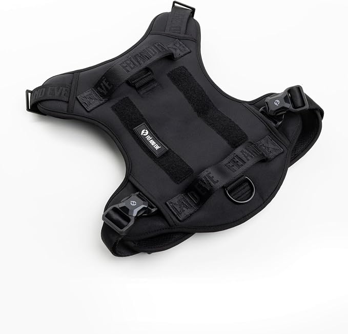 2025 New Edition, Fei & Eve MagEase Dog Harness - 3-Second Magnetic Buckles | 3-Point No-Pull Control | Heavy-Duty 900D Nylon | Dual Safety Handles | Breathable Mesh | Adjustable Fit | Large,Black