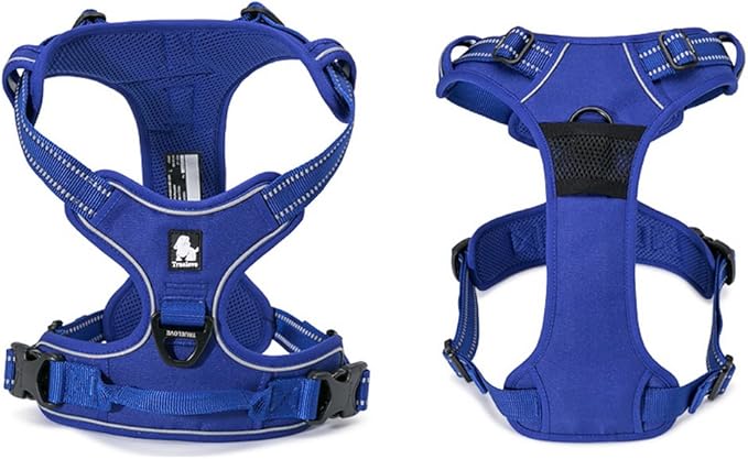 TRUE LOVE Adjustable No-Pull Dog Harness Reflective Pup Vest Harnesses Comfortable Control Brilliant Colors Truelove TLH5651(Royal Blue,XS)