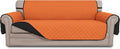 Easy-Going Reversible Couch Cover for 3 Cushion Couch Sofa Cover for Dogs Water Resistant Furniture Protector Cover with Foam Sticks Elastic Straps for Pet Cat (Sofa, Orange/Black)