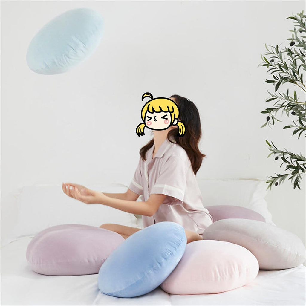 MOJUN Round Throw Pillow, 20" Cute Soft Round Seating Cushions Pillow Meditation Pillow Home Decorative Floor Pillows Cushions for Couch Sofa Car Living Room Bed, Blue