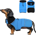 Dog Coat, Small Dog Jacket, Windproof Dogs Puffer Jacket, Fleece Lined Warm Dogs Winter Coat with Harness Hole (Blue M)