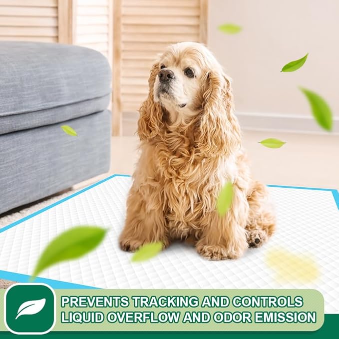 IMMCUTE Puppy Pee Pads 22"x23", 50 Count, Super Absorbent Leak-Proof Disposable Dog Training Pads for Puppies, Adult Dogs Cats & Other Pets Potty Piddle Pads for Crate, Kennel & Indoor/Outdoor Use