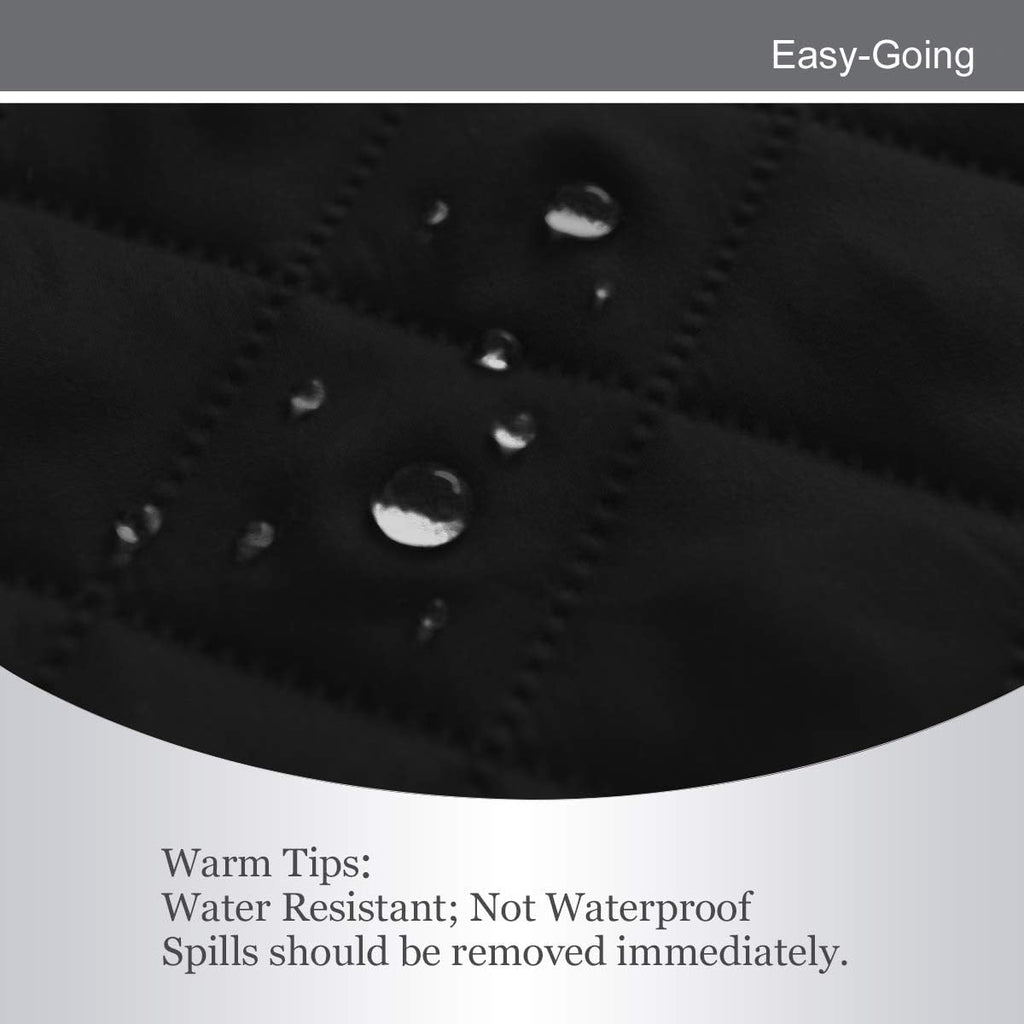 Easy-Going 4 Seater Sofa Slipcover Reversible Sofa Cover Water Resistant Couch Cover with Foam Sticks Elastic Straps Furniture Protector for Pets Children Dog Cat (XX-Large, Black/Black)