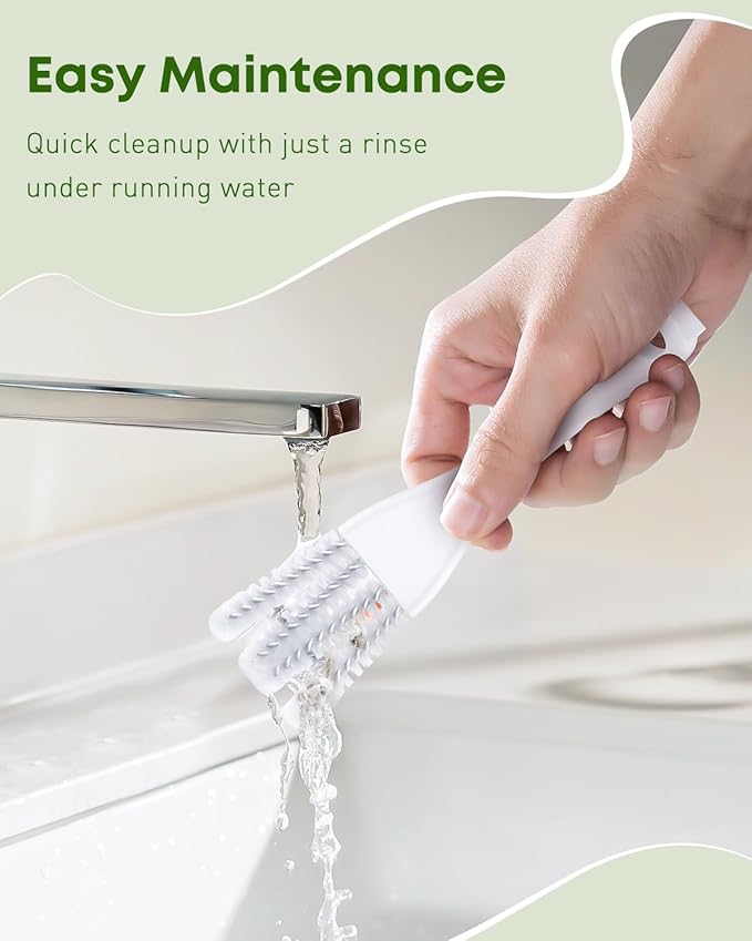 Pawfly 2 Pcs Bird Cage Cleaner Brush, 2-in-1 Bird Cage Cleaning Brush, Bird Poop Remover for Perches, Kennels & Small Animal Cages, Bird Cage Accessories, Bird Droppings Removal Brush