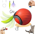 Speedy 2.0 Tail Cat Toys for Bored Indoor Adult Cats,2025 New Generation Interactive Cat Toys for Indoor Cats,Automatic Moving Ball with Tail,Orange