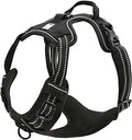 TRUE LOVE Adjustable No-Pull Dog Harness Reflective Pup Vest Harnesses Comfortable Control Brilliant Colors TLH5651(Black,XS)