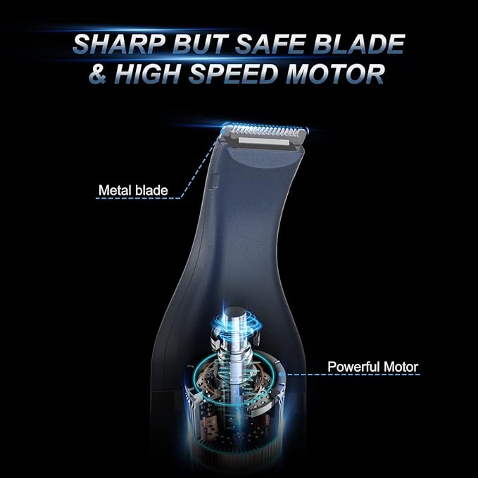 oneisall Dog Clippers with Double Blades,Cordless Small Pet Hair Grooming Trimmer,Low Noise for Trimming Dog's Hair Around Paws, Eyes, Ears, Face, Rump (Teal)