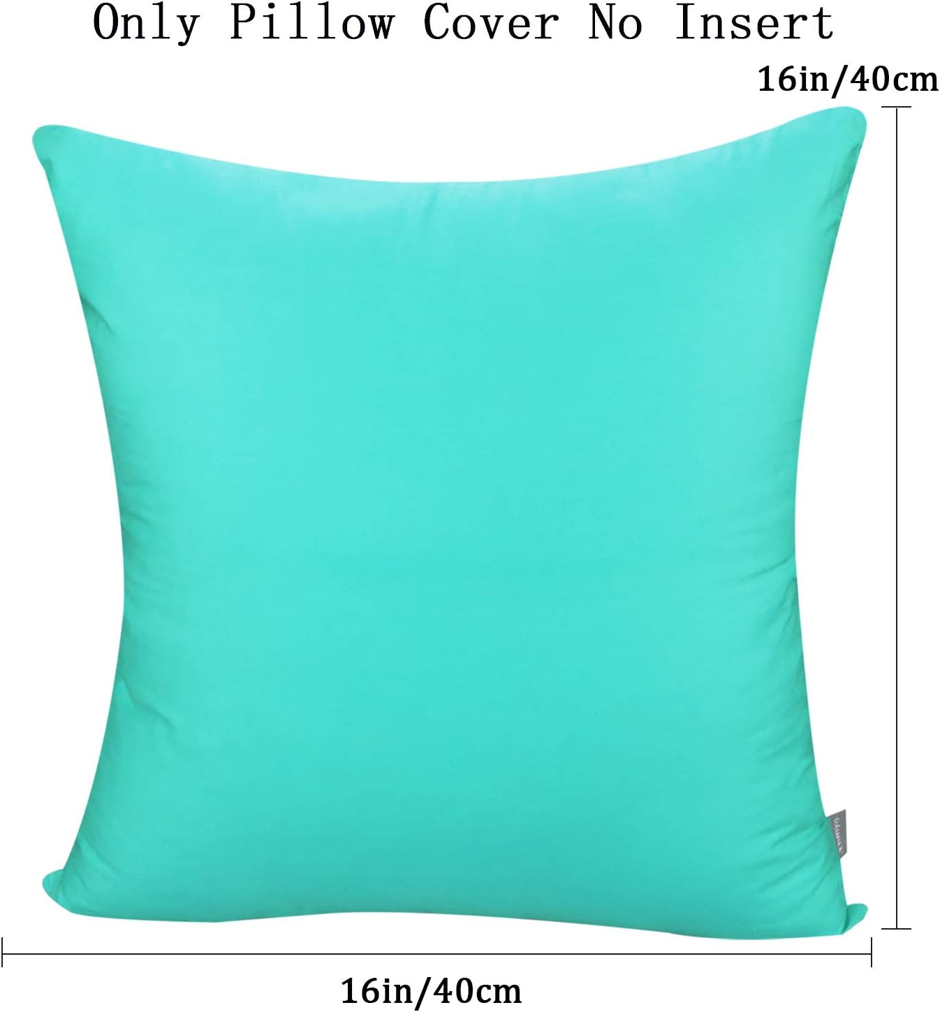 4-Pack 100% Cotton Comfortable Solid Decorative Throw Pillow Case,Thmyo Square Cushion Cover Pillowcase Sublimation Blank Pillow Covers DIY Throw Pillowcase for Sofa Bedroom(16x16 inch/ 40x40cm,Green)