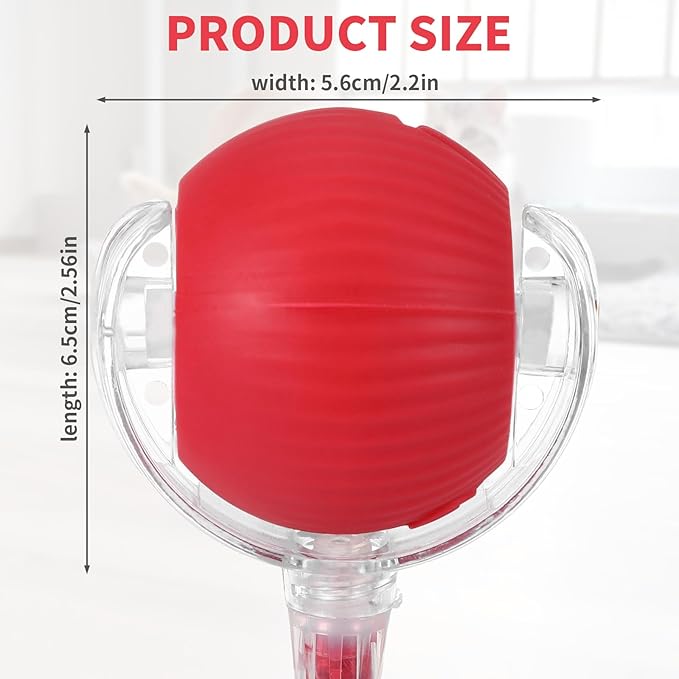 Interactive Rolling Cat Toys Balls, Automatic Cat Toy for Indoor Cats Interactive Balls Pet Moving Ball Interactive, Kitten Toys Moving Cat Toy Automatic Rolling for Dogs USB Rechargeable(Red)