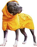 Spark Paws Dog Raincoat, Waterproof Windproof Rain Jacket, for Small Medium Large Extra Large Dogs, Reflective Breathable Full-Body Coverage Dry Suit - Mustard Yellow - 3XL