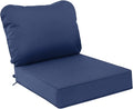 AAAAAcessories Outdoor Deep Seat Cushions, Waterproof, Fade-Resistant Patio Furniture Replacement Cushions, 25.5" x 25.5" x 5" + 25.5" x 19", Navy Blue