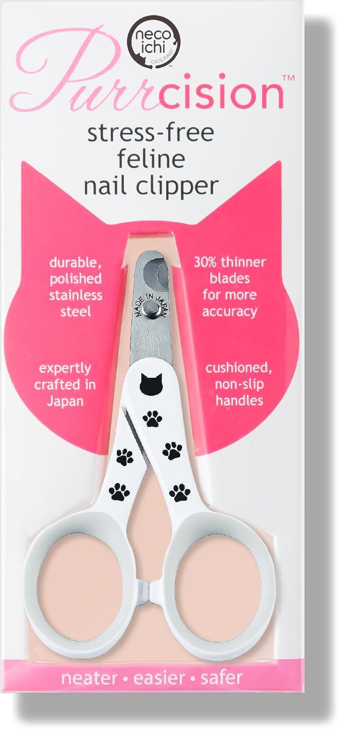 NECOICHI Purrcision Feline Cat Nail Clippers Stress-Free, Expertly Crafted in Japan, Neater, Easier, Safer, 30% Thinner Blades, No.1 Seller in Japan!