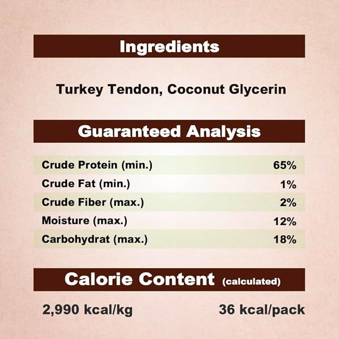 Afreschi Turkey Tendon for Dogs, Dog Treats for Signature Series, All Natural Human Grade Puppy Chew, Ingredient Sourced from USA, Hypoallergenic, Rawhide alternative, 4 Units/Pack Ring (Small)