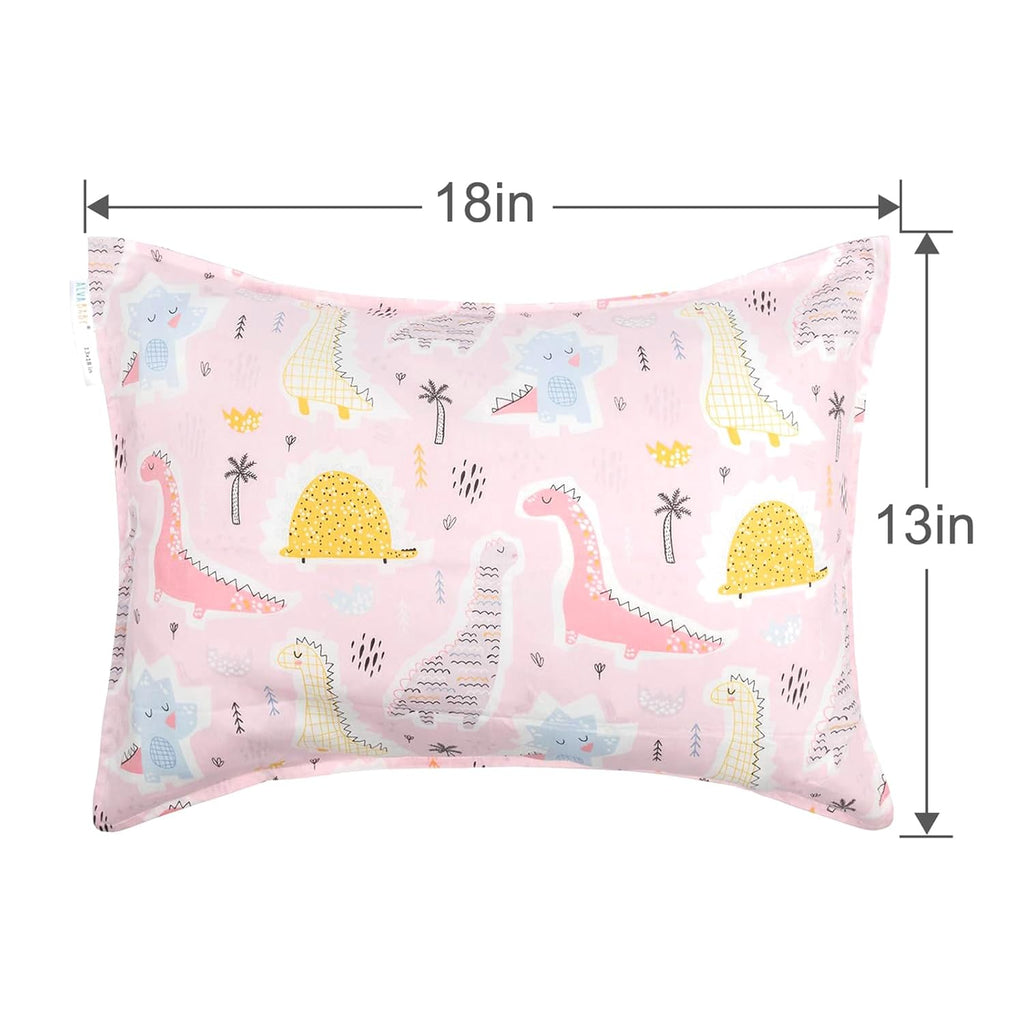 ALVABABY Toddler Pillowcases Fits 13 x 18,12x 16 Kids Cotton Baby 2 Packs Envelope Kids Pillowcases for Boy Girl Sleeping Travel 2TPW28