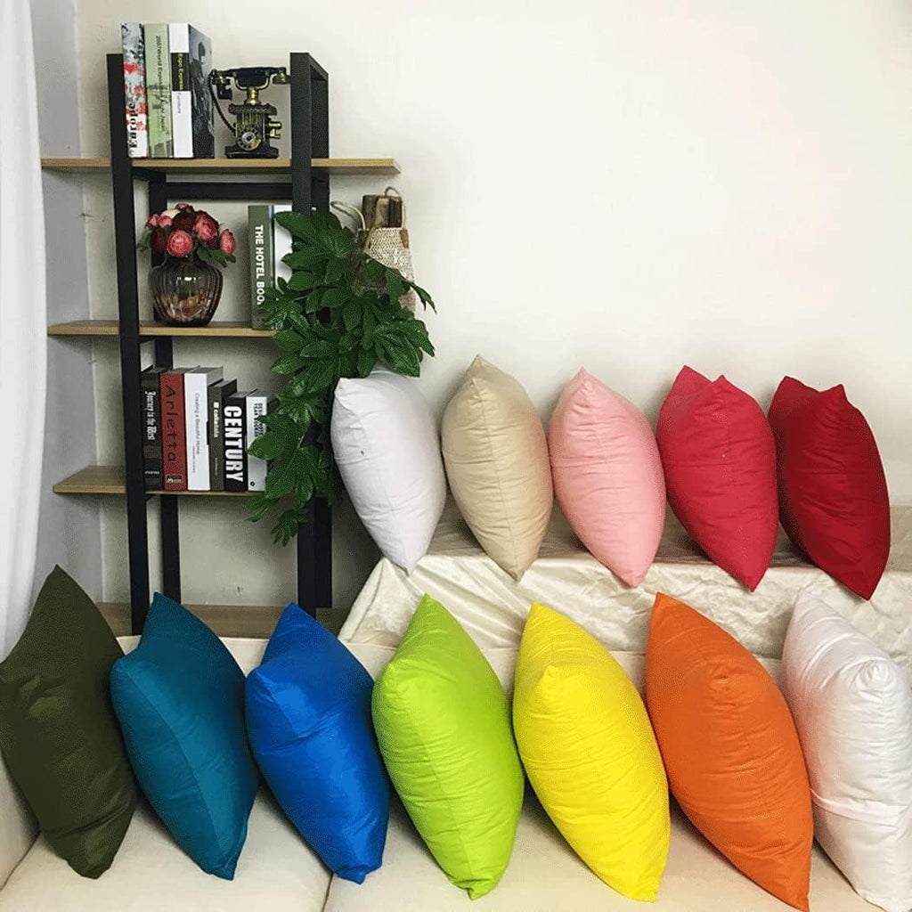 Thmyo 4-Pack 100% Cotton Comfortable Solid Decorative Throw Pillow Case, Square Cushion Cover Pillowcase Sublimation Blank Pillow Covers DIY Throw Pillowcase for Couch(16x16 inch/ 40x40cm,Dark red)