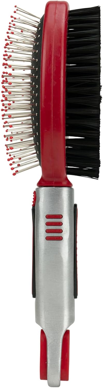 CHI Double Sided Grooming Brush for Dogs & Puppies | 2-in-1 Pin and Bristle Brush for All Coats