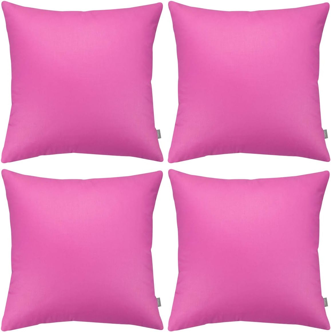 Thmyo 4-Pack 100% Cotton Comfortable Solid Decorative Throw Pillow Case, Square Cushion Cover Pillowcase Sublimation Blank Pillow Covers DIY Throw Pillowcase for Couch(16x16 inch/ 40x40cm,Rose red)