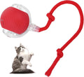 Interactive Rolling Cat Toys Balls, Automatic Cat Toy for Indoor Cats Interactive Balls Pet Moving Ball Interactive, Kitten Toys Moving Cat Toy Automatic Rolling for Dogs USB Rechargeable(Red)