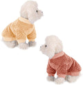 Dog Sweater, 2 or 3 Pack Dog Sweaters for Small Medium Dogs or Cat, Warm Soft Flannel Pet Clothes for Dogs Girl or Boy, Dog Shirt Coat Jacket (X-Small, Grapefruit+Peach)