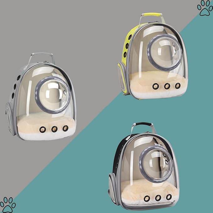 Bubble Cat Carrier Backpack, Transparent Pet Carrier Backpack for Small Puppy and Bunny, Space Capsule Bubble Cat Backpack Carrier, Airline Approved