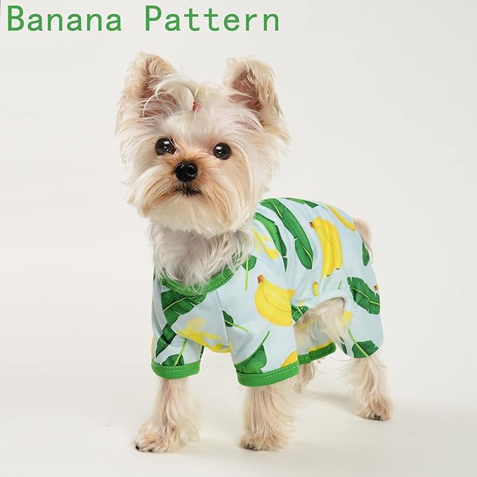 Dog Clothes for Small Dogs Boy Girl, Dog Pajamas Tiny Chihuahua Yorkie Spring Summer Shirt, Cute Puppy Outfit Pjs Jumpsuit Cat Onesie Apparel Pet Clothes