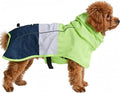 Spark Paws Dog Raincoat, Waterproof Windproof Rain Jacket, for Small Medium Large Extra Large Dogs, Reflective Breathable Full-Body Coverage Dry Suit - Neon White Navy Blue, M