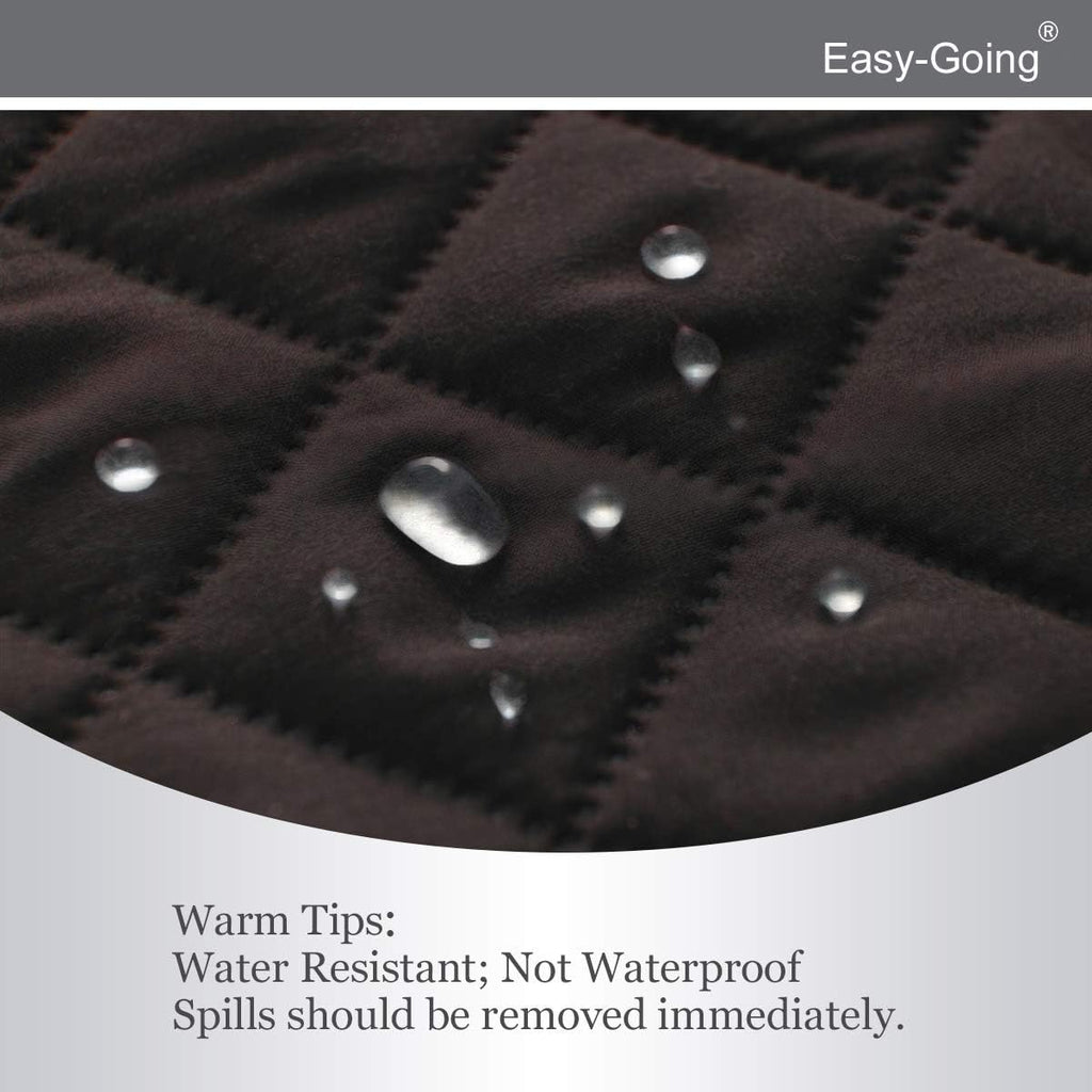 Easy-Going Reversible Oversized Couch Cover for 3 Cushion Couch Sofa Cover for Dogs Water Resistant Furniture Protector Cover with Foam Sticks for Pet (Oversized Sofa, Chocolate/Beige)