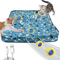 KOIJYFNL Interactive Cat Toys Ball Fast Rolling Cat Toys in Pouch, Moving Best Cats Toys for Indoor, Hide and Seek Chase Exercise Game, Motion Activate Rechargeable Kitten Toys