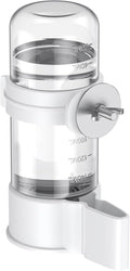 Pawfly Bird Water Dispenser, Automatic Water Feeder, Plastic Cage Water Dispenser, White Parrot Waterer for Small Parakeet Cockatiel Budgie Lovebirds (Not Fit for Food Feeding)