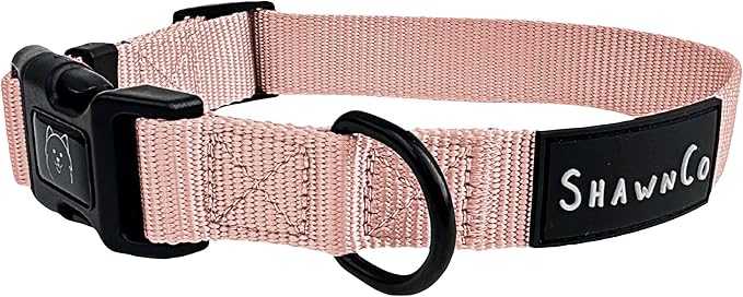 ShawnCo Dream Walk Dog Collar- Premium, Adjustable and Comfortable Pet Collar for Small, Medium, Large and Extra Large Dogs (S, Rose Gold)