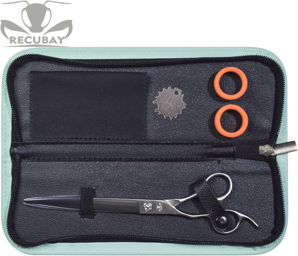 Left Handed Matte Deluxe Dog Grooming Scissors Great Grooming Shears for All Breeds,Design For Professional Groomer. (7.5" Straight Lefty)