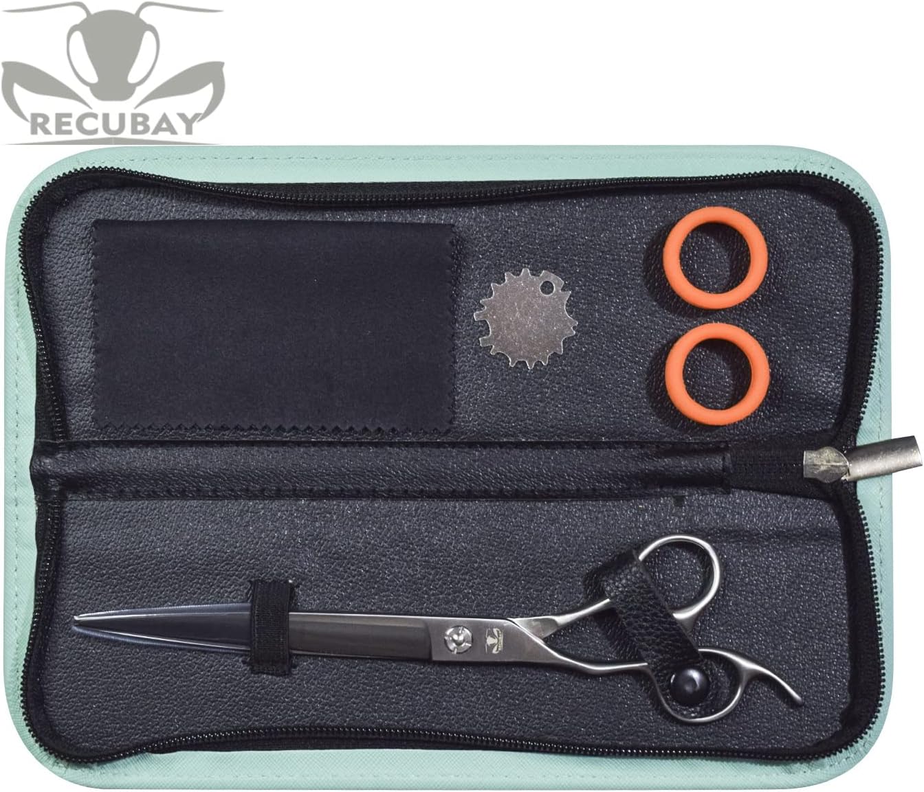 Left Handed Matte Deluxe Dog Grooming Scissors Great Grooming Shears for All Breeds,Design For Professional Groomer. (7.5" Straight Lefty)