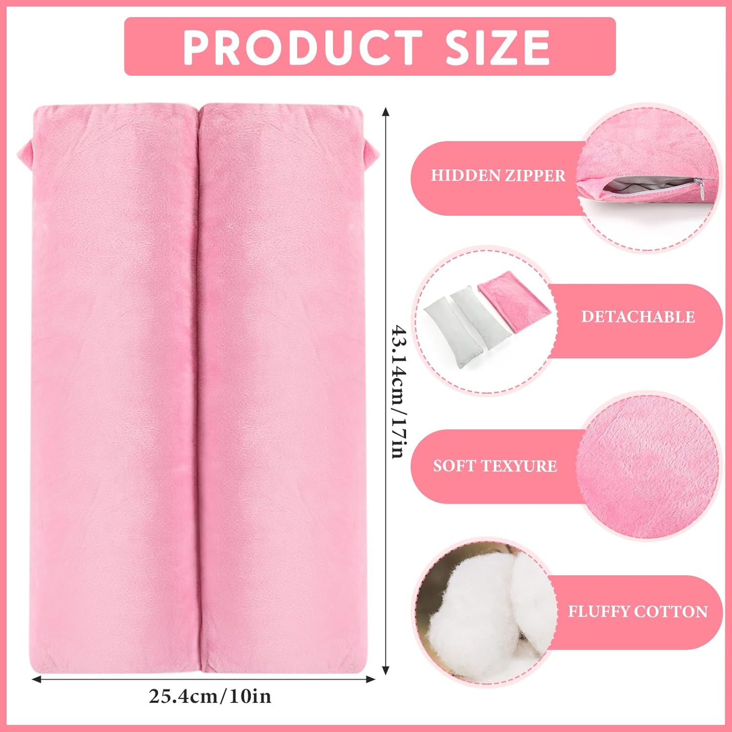 Soaoo Arm Pillows for Adults Pain Relief for Arm Pain Broken Post Surgery Soft Rest Support Pillow Leg Injury(Pink)