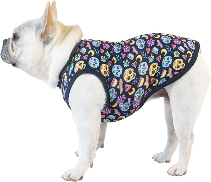 CuteBone Halloween Dog Shirts 2-Pack Soft Pet Clothes Breathable Summer Vest for Small Puppy and Stretchy Cat Apparel 2BX07XL