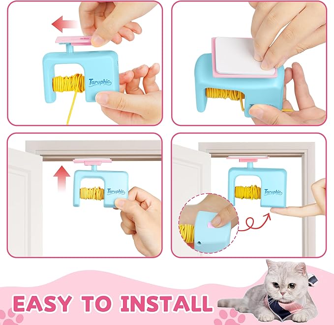 Interactive Cat Toys for Indoor Cats, Automatic Cat Toys with Detachable Design, Kitten Toys for Indoor Cats Self Play, Doorway Cat Toy, 3.27 * 1.69 * 2.76Inch