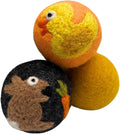Wool Felt Balls 3 Pack Love Ewe Pet Supplies - 2 in Felted Wool Cat Toys 100% New Zealand Wools Felt Cat Toys Handmade Wools Felts Balls - Cats Felts Ball, Colorful Ball - Duck and Bunny