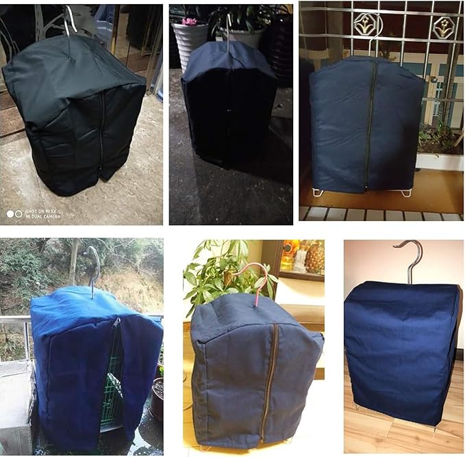 QBLEEV Bird Parrot Cage Cover Shade, Blackout Birdcage Covers, Windproof Light-Proof Sleep Reduces Distractions Night Accessories Cloth Without Cage-12.6x13x17.7in (LxWxH)