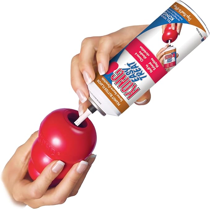 KONG Classic Stuffable Dog Toy - Fetch & Chew Toy for Dogs - Treat-Filling Capabilities & Erratic Bounce for Extended Play Time - Durable Natural Rubber Material - for Medium Dogs