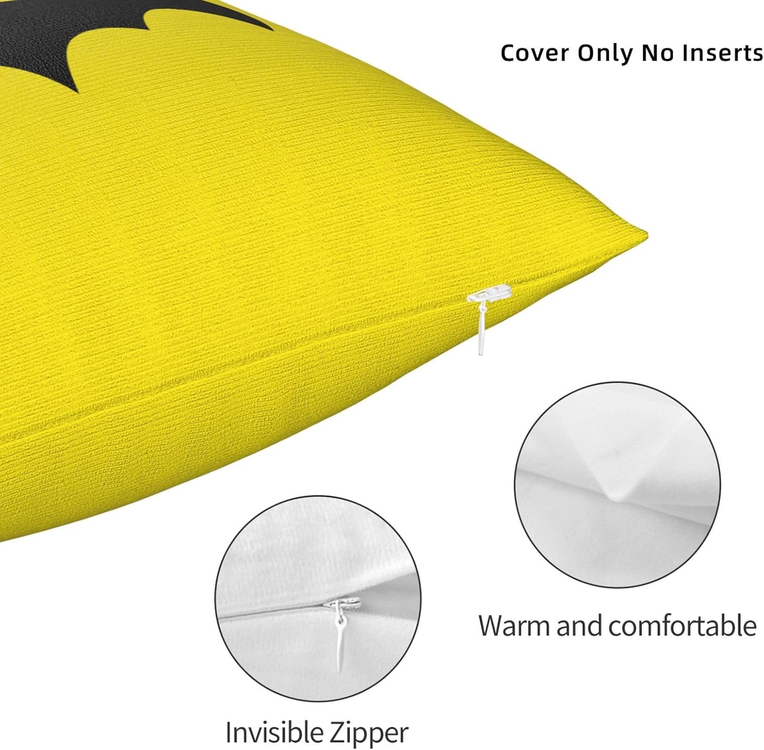Bat Throw Pillow Covers 18x18 inches Cushion Covers for Couch Home Bed Living Room Decorative Pillow Cases