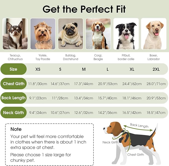 Queenmore Dog Sweaters for Small Dogs, Long Sleeve Doggie Sweater with High Neck, Soft Comfortable Pet Pullover with Patterns, Christmas Warm Dog Kintsweater for Chihuahua Yorkie Pomeranian (Green,S)