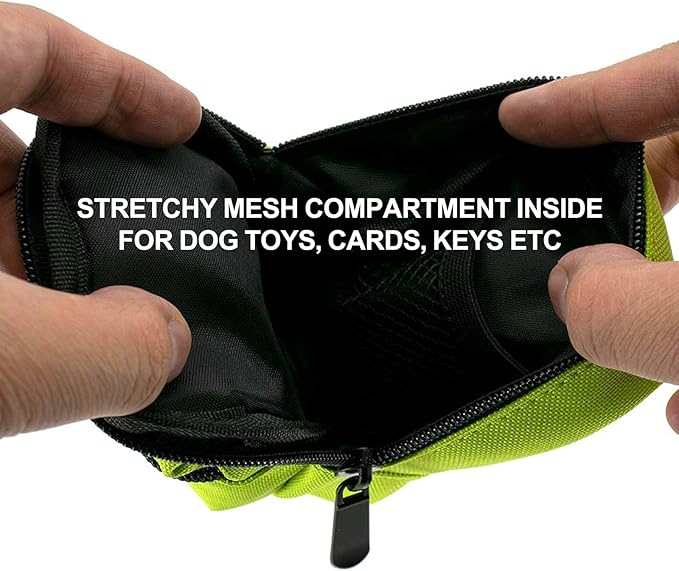 Dog Treat Pouch Dog Poop Bag Holder for Leashes, Pets Snack Container With Inner Small Bag, Puppy Supplies Perfect for Training and Walking - Hands Free Dog Waste Bag Dispenser -Dog Travel Accessories