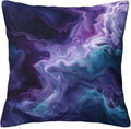 Purple Teal Turquoise Galaxy Nebulous 20x20 inches Throw Pillow Covers Cozy Square Pillowcases Home Decor for Bed Couch Sofa Office Living Room Cushion Covers