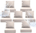 6" Thicker Outdoor Chair Cushion 7 Sets - 24" *24" *6" Waterproof Patio Furniture Cushions with Removable Cover, 28D High Density Sponge Filling Thicken Outdoor Patio Cushions - Beige