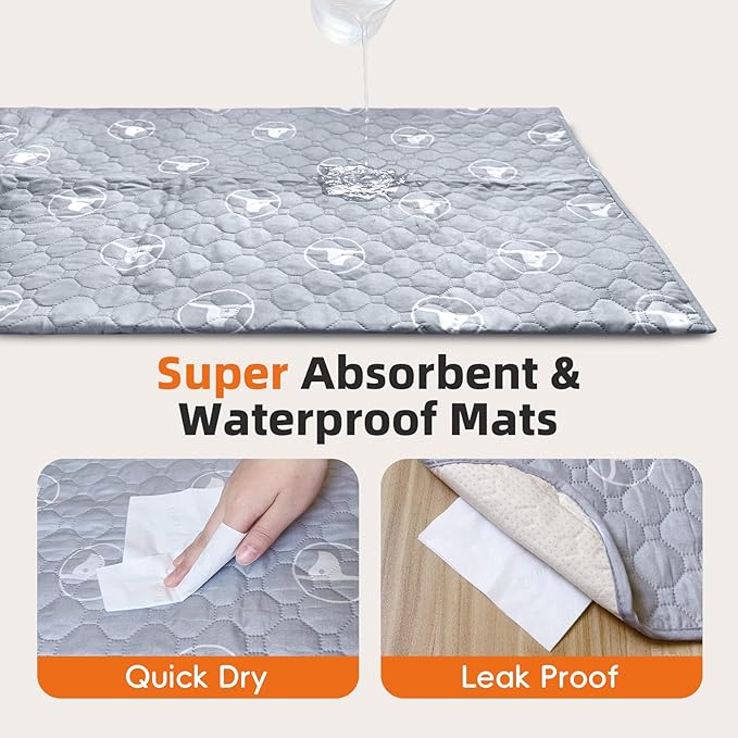 PJYuCien Washable Pee Pads for Dogs 2 Pack, 67" x 26" Octagonal Reusable Pee Pads for Dogs, Leak-Proof Pet Training Pads, Puppy Pads for Non-Slip, Designed for 24/30/36/42'' Width 8 Panels Pen