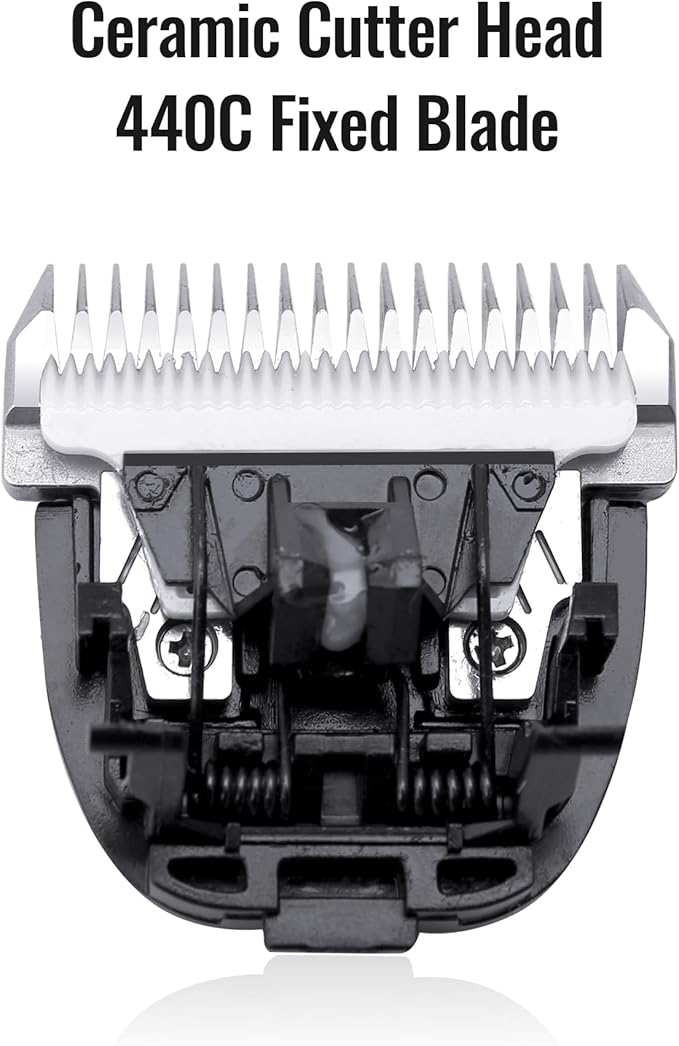 FENICE PEAK 5FC Low Noise Pet Dog Grooming Clippers Replacement Blade Ceramic Edge Detachable Steel Pet Clipper Blade with Cutting Length of 6.4mm 1/4'' (1 Count)