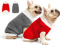2 Pack Dog Christmas Sweaters for Small Dogs - Puppy Medium Warm Clothes Winter, Turtleneck Pullover Design for Male Boy Girl Pet, Doggie, Cat, Kitten Chihuahua Bulldog (M, Xmas Red, Grey)