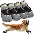 Dog Shoes for Large Dogs, Medium Dog Boots & Paw Protectors for Winter Snow, Waterproof Dog Booties for Hot Pavement, Hardwood Floors, for Rainy Black Size 8