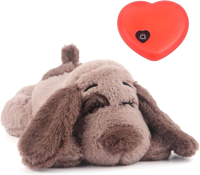 BEVERLYSHARK Beverly Shark Puppy Heartbeat Toy Dog Anxiety Relief Calming Aid Puppy Heartbeat Stuffed Animal Behavioral Training Sleep Aid Comfort Soother Plush Toy for Puppies Cats